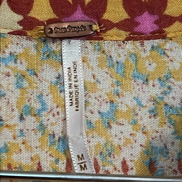 Free People Rare Feeling Dress in Goldenrod Combo Maxi Medium - Picture 6 of 10